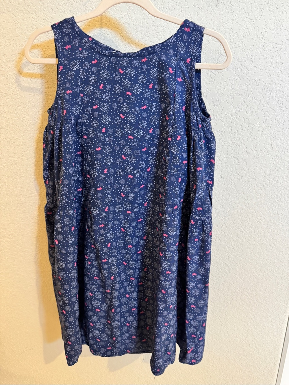 Ferrioni Navy Blue with Pink Accents Dress